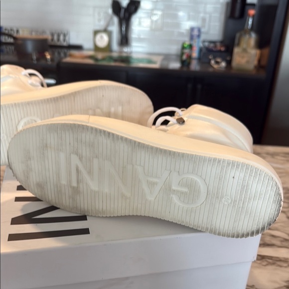 Ganni White Sneakers High-Top Sold out in stores Women’s Sz 9 or 39 Authentic - Picture 9 of 17